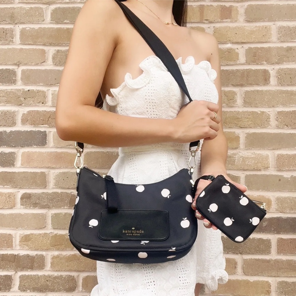 Kate Spade Chelsea Nylon Camera Bag w Coin Pouch Change Purse